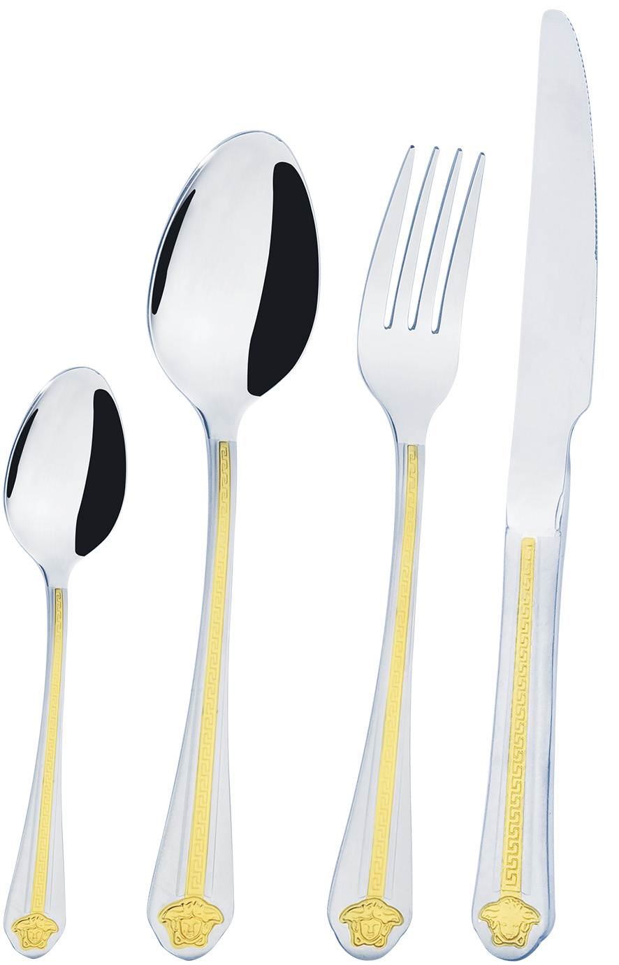 84 PC Silver & Gold Cutlery Set – R & B Import